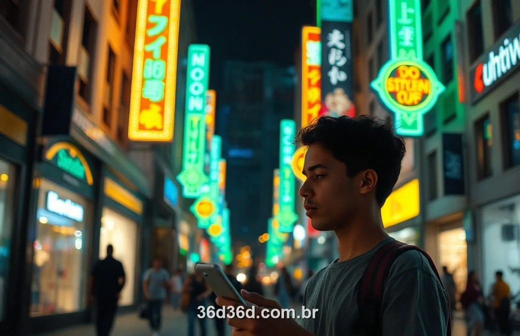 Acessando o 36D pelo celular na rua